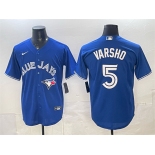 Men's Toronto Blue Jays #5 Daulton Varsho Royal 2025 Cool Base Stitched Baseball Jersey
