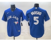 Men's Toronto Blue Jays #5 Daulton Varsho Royal 2025 Cool Base Stitched Baseball Jersey