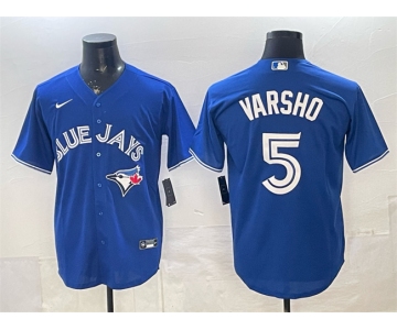 Men's Toronto Blue Jays #5 Daulton Varsho Royal 2025 Cool Base Stitched Baseball Jersey