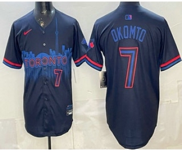 Men's Toronto Blue Jays #7 Kazuma Okamoto Black City Limited Jersey