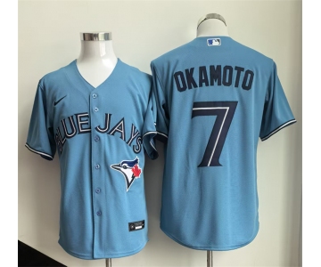 Men's Toronto Blue Jays #7 Kazuma Okamoto Blue Limited Stitched Baseball Jersey