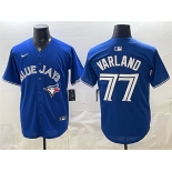 Men's Toronto Blue Jays #77 Louis Varland Royal 2025 Limited Stitched Baseball Jersey Men's Toronto Blue Jays #77 Louis Varland Royal 2025 Limited Stitched Baseball Jersey