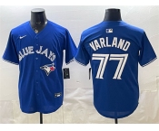 Men's Toronto Blue Jays #77 Louis Varland Royal 2025 Limited Stitched Baseball Jersey Men's Toronto Blue Jays #77 Louis Varland Royal 2025 Limited Stitched Baseball Jersey