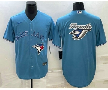 Men's Toronto Blue Jays Big Logo Light Blue Stitched MLB Cool Base Nike Jersey