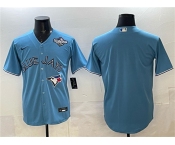 Men's Toronto Blue Jays Blank Blue 2025 World Series Home Cool Base Stitched Baseball Jersey Men's Toronto Blue Jays Blank Blue 2025 World Series Home Cool Base Stitched Baseball Jersey