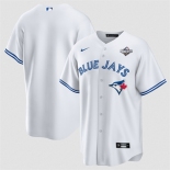 Men's Toronto Blue Jays Blank White 2025 World Series Home Cool Base Stitched Baseball Jersey Men's Toronto Blue Jays Blank White 2025 World Series Home Cool Base Stitched Baseball Jersey