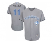 Toronto Blue Jays #11 Kevin Pillar Grey Flexbase Authentic Collection 2016 Father's Day Stitched Baseball Jersey Toronto Blue Jays #11 Kevin Pillar Grey Flexbase Authentic Collection 2016 Father's Day Stitched Baseball Jersey