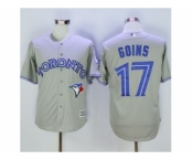 Toronto Blue Jays #17 Ryan Goins Grey New Cool Base 40th Anniversary Stitched Baseball Jersey Toronto Blue Jays #17 Ryan Goins Grey New Cool Base 40th Anniversary Stitched Baseball Jersey