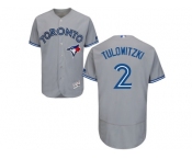 Toronto Blue Jays #2 Troy Tulowitzki Grey Flexbase Authentic Collection Stitched Baseball Jersey Toronto Blue Jays #2 Troy Tulowitzki Grey Flexbase Authentic Collection Stitched Baseball Jersey
