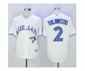 Toronto Blue Jays #2 Troy Tulowitzki White New Cool Base 40th Anniversary Stitched Baseball Jersey Toronto Blue Jays #2 Troy Tulowitzki White New Cool Base 40th Anniversary Stitched Baseball Jersey