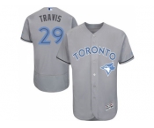 Toronto Blue Jays #29 Devon Travis Grey Flexbase Authentic Collection 2016 Father's Day Stitched Baseball Jersey