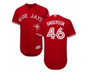 Toronto Blue Jays #46 Brett Anderson Scarlet Flexbase Authentic Collection Alternate MLB Jersey Toronto Blue Jays #46 Brett Anderson Scarlet Flexbase Authentic Collection Alternate MLB Jersey