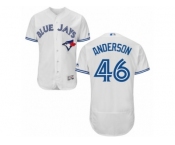 Toronto Blue Jays #46 Brett Anderson White Flexbase Authentic Collection MLB Jersey Toronto Blue Jays #46 Brett Anderson White Flexbase Authentic Collection MLB Jersey