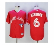 Toronto Blue Jays #6 Marcus Stroman Red New Cool Base 40th Anniversary Stitched Baseball Jersey Toronto Blue Jays #6 Marcus Stroman Red New Cool Base 40th Anniversary Stitched Baseball Jersey