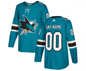 Youth Adidas San Jose Sharks Customized Authentic Teal Green Home NHL Jersey
