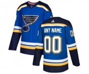 Adidas St. Louis Blues Customized Authentic Royal Blue Home NHL Jersey