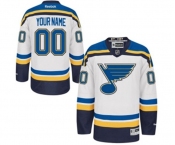 Reebok St. Louis Blues Customized Authentic White Away NHL Jersey