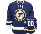 Reebok St. Louis Blues Customized Premier Navy Blue Third NHL Jersey