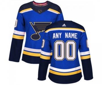 Women's Adidas St. Louis Blues Customized Premier Royal Blue Home NHL Jersey