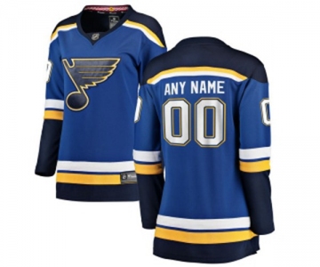 Women's St. Louis Blues Customized Fanatics Branded Royal Blue Home Breakaway NHL Jersey