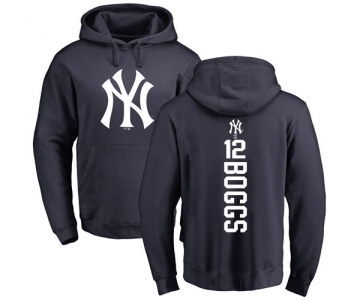 Men's New York Yankees #12 Wade Boggs Replica Green Salute to Service Baseball Jersey