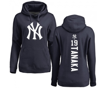 MLB Women's Nike New York Yankees #19 Masahiro Tanaka Navy Blue Backer Pullover Hoodie