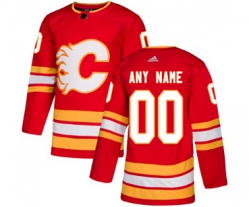 Calgary Flames Customized Authentic Red Alternate Hockey Jersey