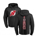 Hockey New Jersey Devils #13 Nico Hischier Black Backer Pullover Hoodie
