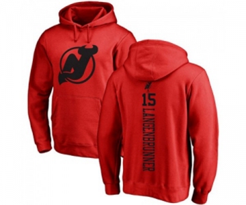 Hockey New Jersey Devils #15 Jamie Langenbrunner Red One Color Backer Pullover Hoodie