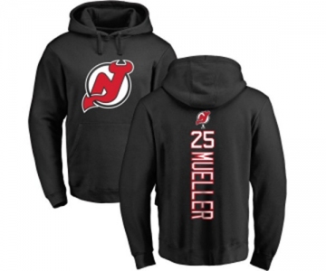 Hockey New Jersey Devils #25 Mirco Mueller Black Backer Pullover Hoodie