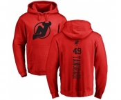 Hockey New Jersey Devils #49 Eric Tangradi Red One Color Backer Pullover Hoodie