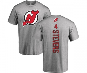 Hockey New Jersey Devils #4 Scott Stevens Ash Backer T-Shirt