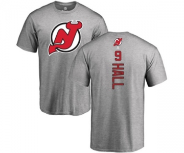 Hockey New Jersey Devils #9 Taylor Hall Ash Backer T-Shirt