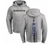 Football Baltimore Ravens #7 Trace McSorley Ash Backer Pullover Hoodie