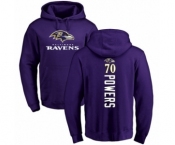 Football Baltimore Ravens #70 Ben Powers Purple Backer Pullover Hoodie