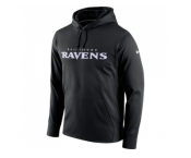 Men Baltimore Ravens Nike Black Circuit Wordmark Essential Performance Pullover Hoodie