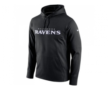 Men Baltimore Ravens Nike Black Circuit Wordmark Essential Performance Pullover Hoodie
