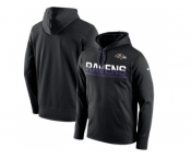 Men's Baltimore Ravens Nike Black Sideline Circuit Pullover Performance Hoodie