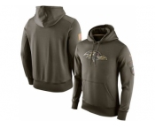 Men''s Baltimore Ravens Nike Olive Salute To Service KO Performance Hoodie