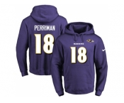 Nike Baltimore Ravens #18 Breshad Perriman Purple Name & Number Pullover NFL Hoodie