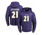 Nike Baltimore Ravens #21 Tony Jefferson Purple Name & Number Pullover NFL Hoodie