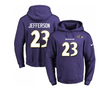 Nike Baltimore Ravens #23 Tony Jefferson Purple Name & Number Pullover NFL Hoodie