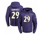 Nike Baltimore Ravens #29 Marlon Humphrey Purple Name & Number Pullover NFL Hoodi