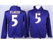 nike nfl jerseys baltimore ravens #5 flacco purple[pullover hooded sweatshirt]