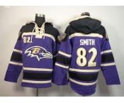 nike nfl jerseys baltimore ravens #82 torrey smith purple-black[pullover hooded