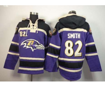 nike nfl jerseys baltimore ravens #82 torrey smith purple-black[pullover hooded