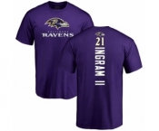 Football Baltimore Ravens #21 Mark Ingram II Purple Backer T-Shirt