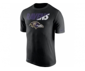 Men's Baltimore Ravens Nike Black Legend Staff Practice Performance T-Shirt