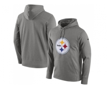 Men Pittsburgh Steelers Nike Gray Circuit Logo Essential Performance Pullover Hoodie