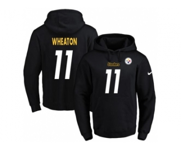 Nike Pittsburgh Steelers #11 Markus Wheaton Black Name & Number Pullover NFL Hoodie